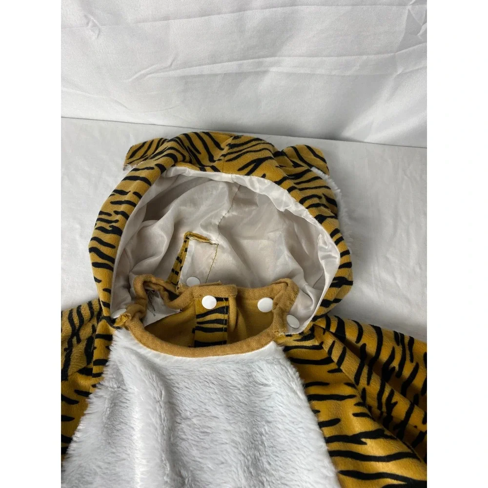 Tiger Costume Halloween Outfit Footed Pajamas One Piece Romper Gloves 6-12 month